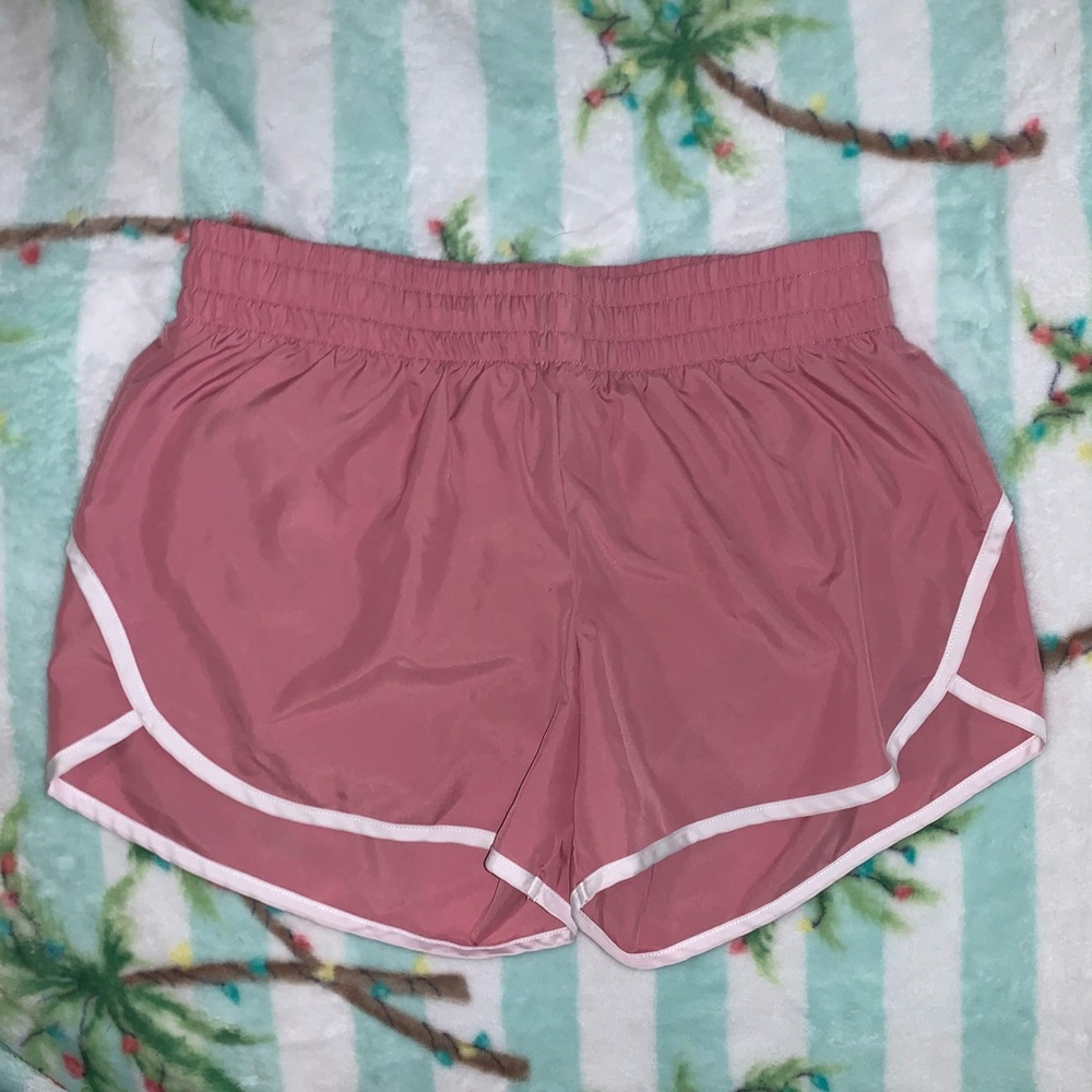 Pink and White Athletic Shorts